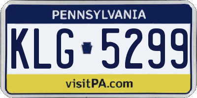 PA license plate KLG5299