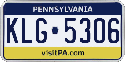 PA license plate KLG5306
