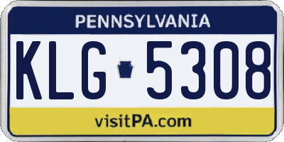 PA license plate KLG5308