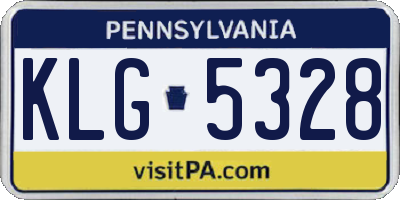 PA license plate KLG5328