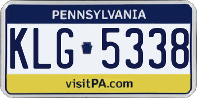 PA license plate KLG5338