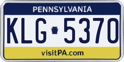 PA license plate KLG5370