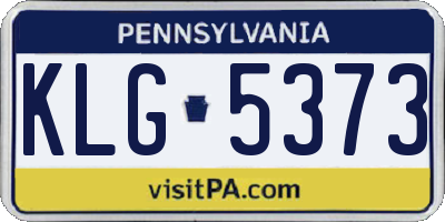 PA license plate KLG5373