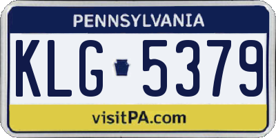 PA license plate KLG5379