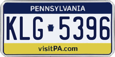 PA license plate KLG5396