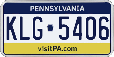 PA license plate KLG5406