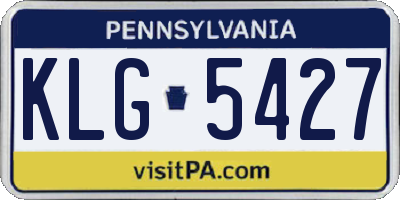 PA license plate KLG5427