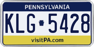 PA license plate KLG5428