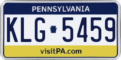 PA license plate KLG5459