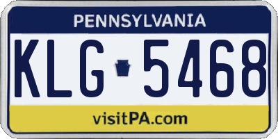 PA license plate KLG5468