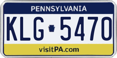 PA license plate KLG5470