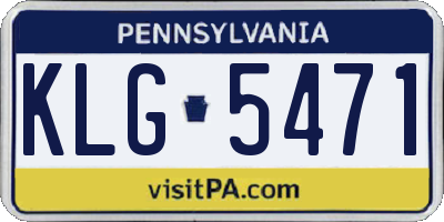 PA license plate KLG5471
