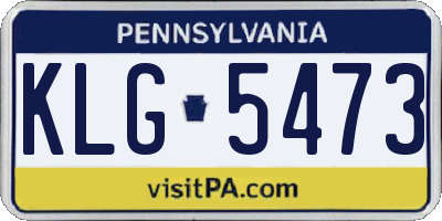 PA license plate KLG5473