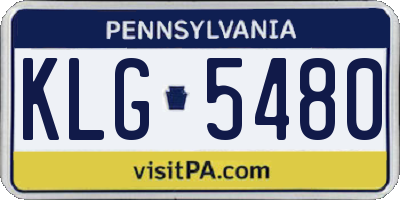 PA license plate KLG5480