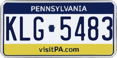 PA license plate KLG5483