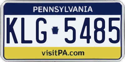 PA license plate KLG5485