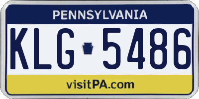 PA license plate KLG5486