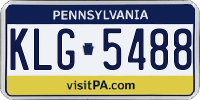 PA license plate KLG5488