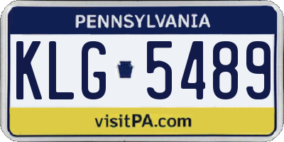 PA license plate KLG5489