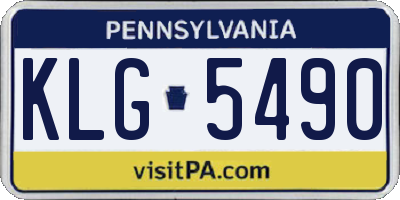 PA license plate KLG5490