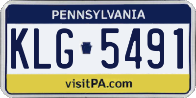 PA license plate KLG5491