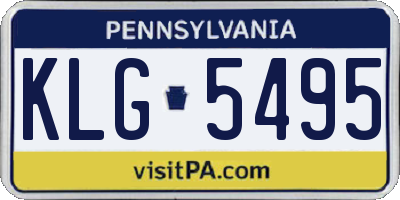 PA license plate KLG5495