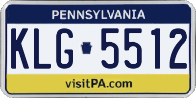 PA license plate KLG5512