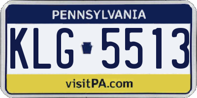 PA license plate KLG5513