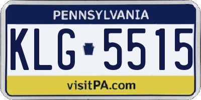 PA license plate KLG5515