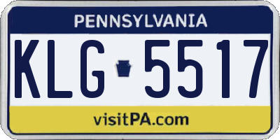 PA license plate KLG5517