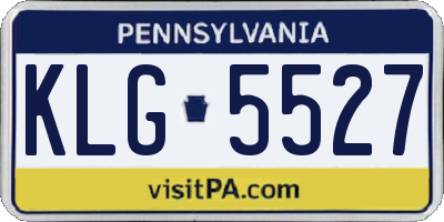 PA license plate KLG5527