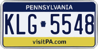 PA license plate KLG5548