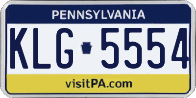PA license plate KLG5554