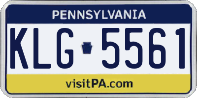 PA license plate KLG5561