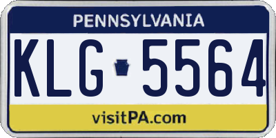 PA license plate KLG5564