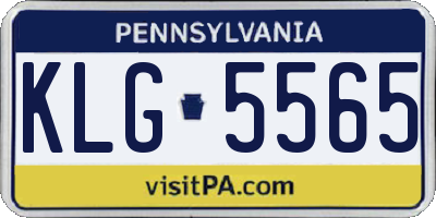 PA license plate KLG5565
