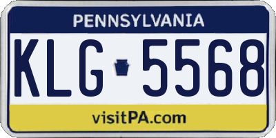 PA license plate KLG5568