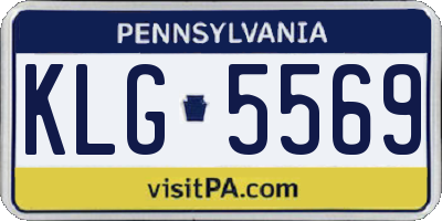 PA license plate KLG5569