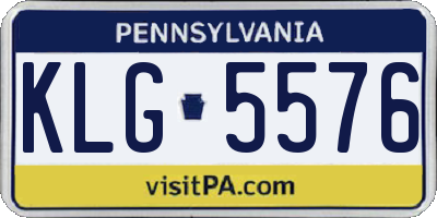 PA license plate KLG5576