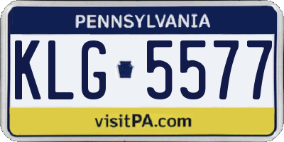 PA license plate KLG5577