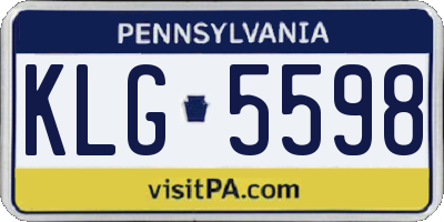 PA license plate KLG5598