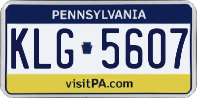 PA license plate KLG5607