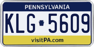 PA license plate KLG5609