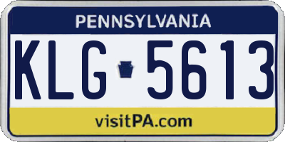 PA license plate KLG5613