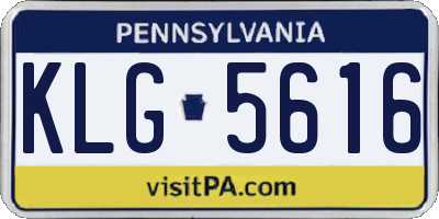 PA license plate KLG5616