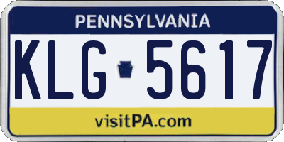PA license plate KLG5617