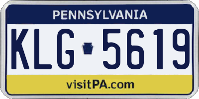 PA license plate KLG5619