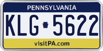 PA license plate KLG5622