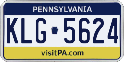 PA license plate KLG5624