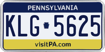 PA license plate KLG5625